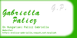 gabriella palicz business card